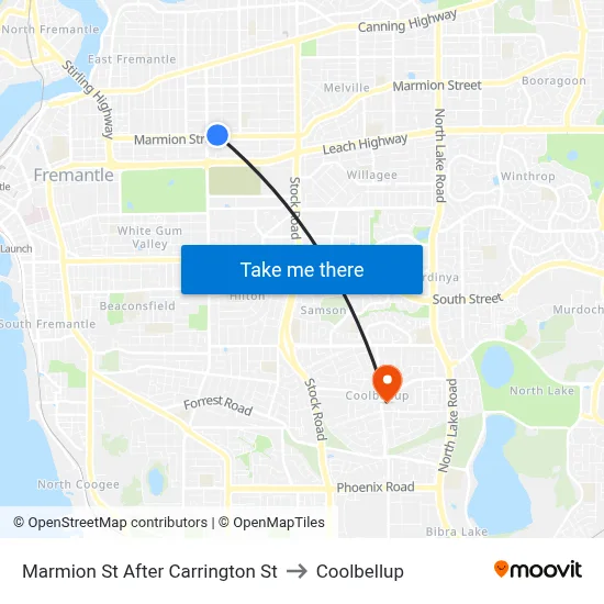 Marmion St After Carrington St to Coolbellup map
