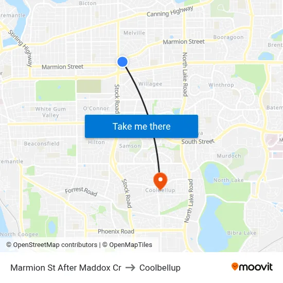 Marmion St After Maddox Cr to Coolbellup map