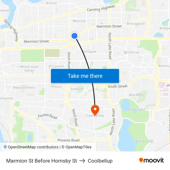 Marmion St Before Hornsby St to Coolbellup map