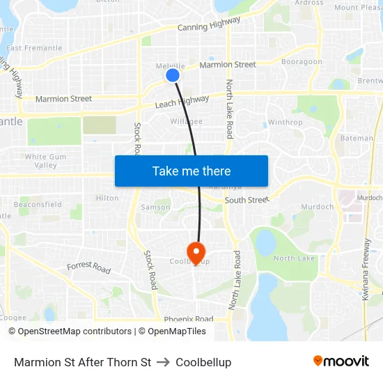Marmion St After Thorn St to Coolbellup map