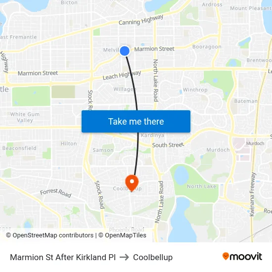 Marmion St After Kirkland Pl to Coolbellup map