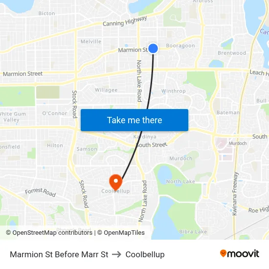 Marmion St Before Marr St to Coolbellup map