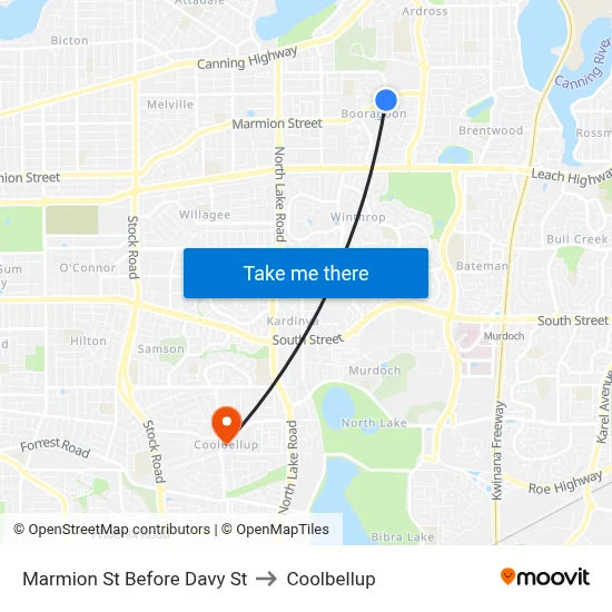 Marmion St Before Davy St to Coolbellup map