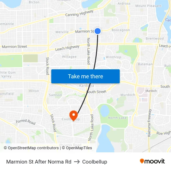 Marmion St After Norma Rd to Coolbellup map