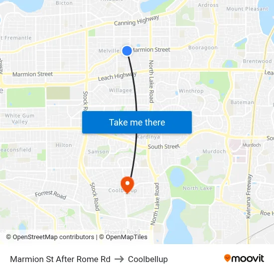Marmion St After Rome Rd to Coolbellup map