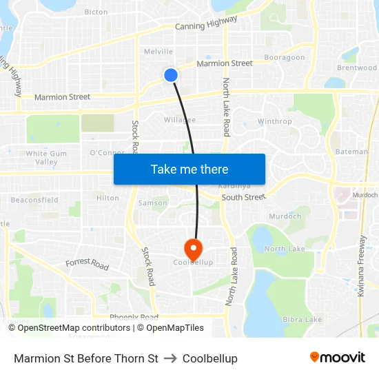 Marmion St Before Thorn St to Coolbellup map