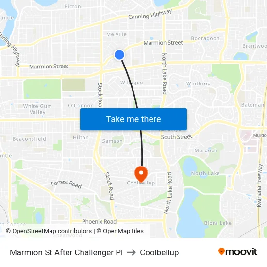 Marmion St After Challenger Pl to Coolbellup map