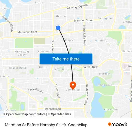 Marmion St Before Hornsby St to Coolbellup map