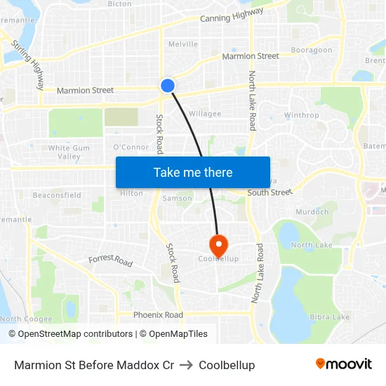Marmion St Before Maddox Cr to Coolbellup map