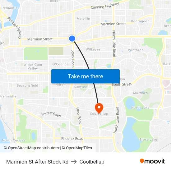Marmion St After Stock Rd to Coolbellup map