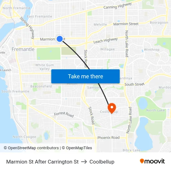 Marmion St After Carrington St to Coolbellup map