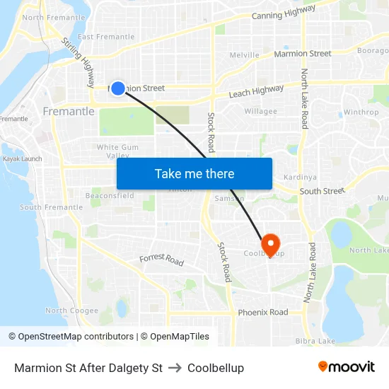 Marmion St After Dalgety St to Coolbellup map
