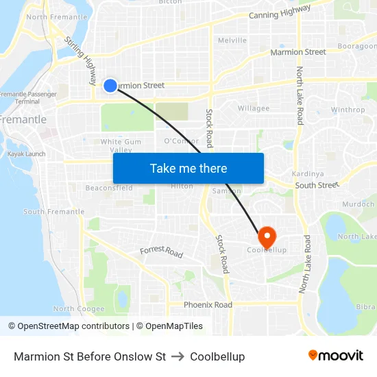 Marmion St Before Onslow St to Coolbellup map