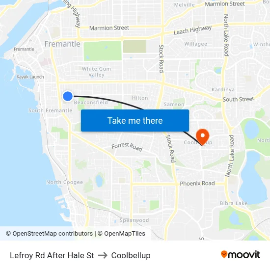 Lefroy Rd After Hale St to Coolbellup map
