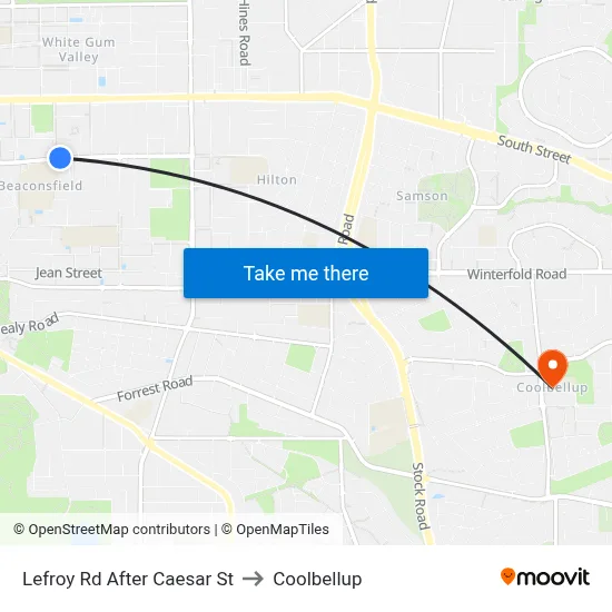 Lefroy Rd After Caesar St to Coolbellup map