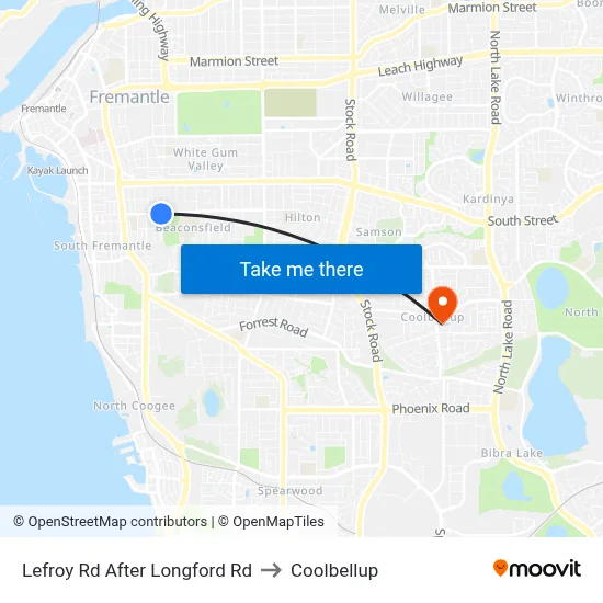 Lefroy Rd After Longford Rd to Coolbellup map