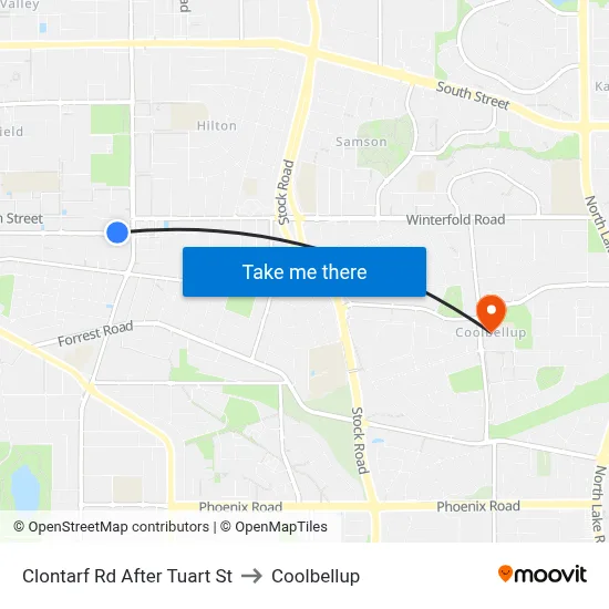 Clontarf Rd After Tuart St to Coolbellup map