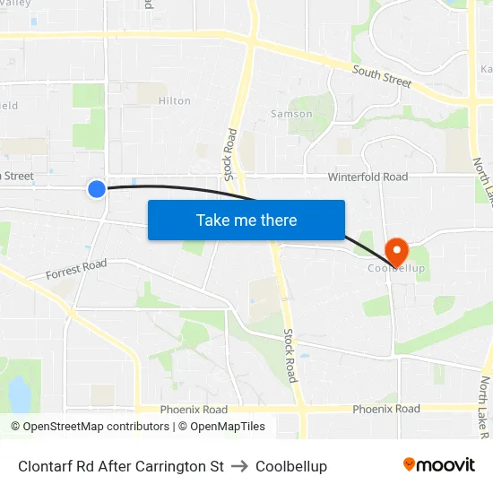 Clontarf Rd After Carrington St to Coolbellup map