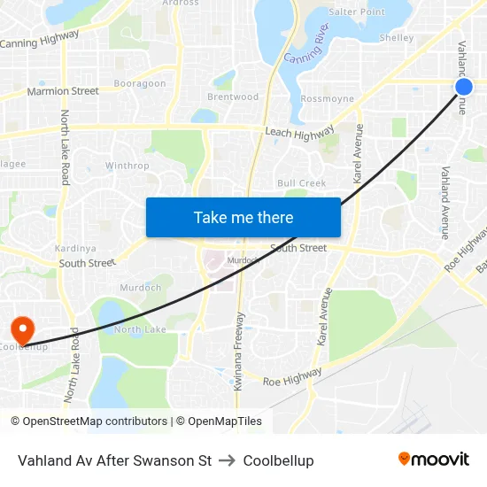 Vahland Av After Swanson St to Coolbellup map