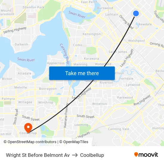 Wright St Before Belmont Av to Coolbellup map