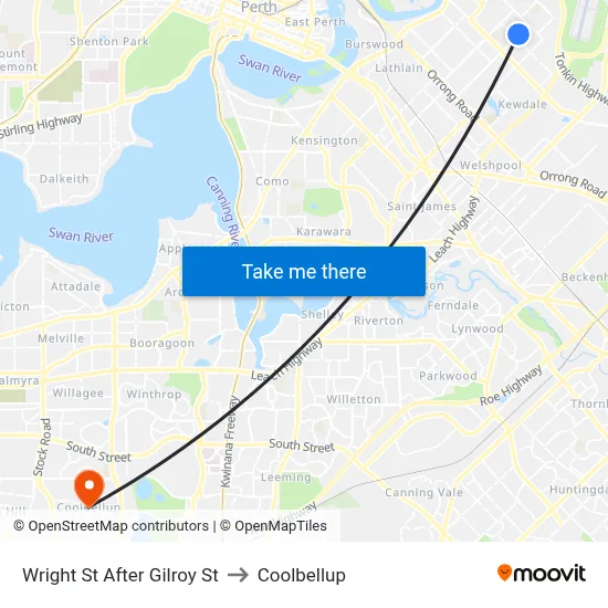 Wright St After Gilroy St to Coolbellup map