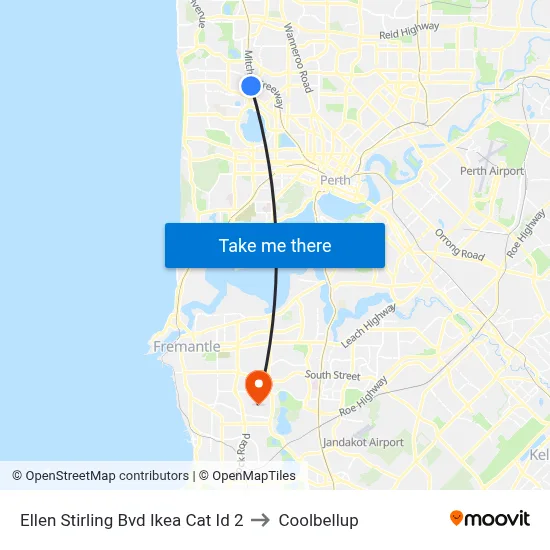 Ellen Stirling Bvd Ikea Cat Id 2 to Coolbellup map