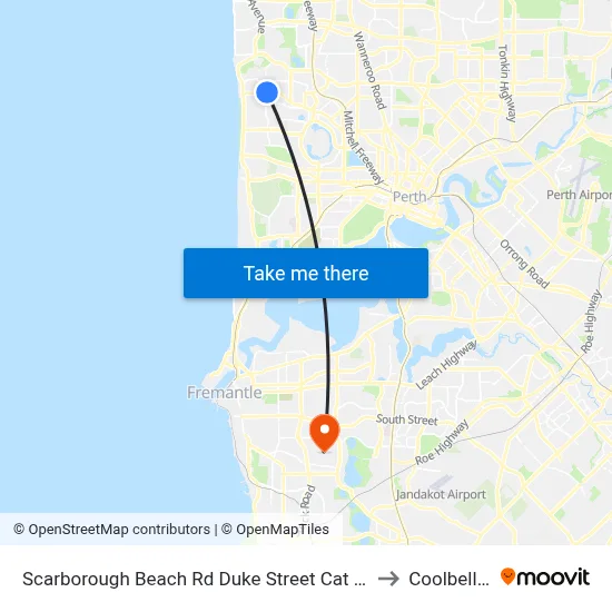 Scarborough Beach Rd Duke Street Cat Id 15 to Coolbellup map
