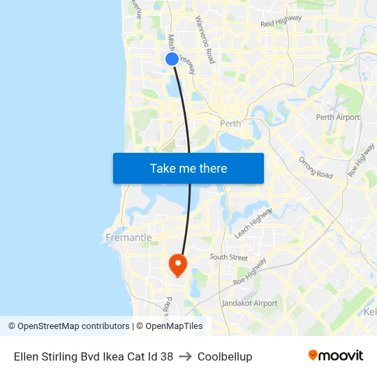 Ellen Stirling Bvd Ikea Cat Id 38 to Coolbellup map