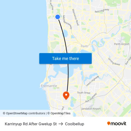 Karrinyup Rd After Gwelup St to Coolbellup map