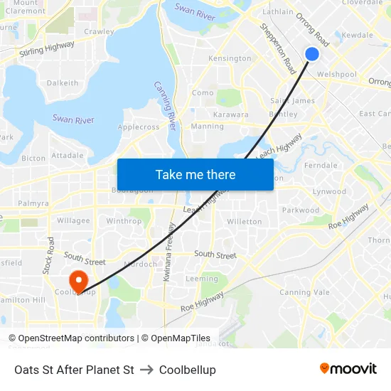 Oats St After Planet St to Coolbellup map