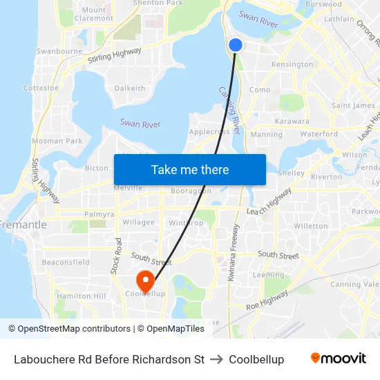 Labouchere Rd Before Richardson St to Coolbellup map