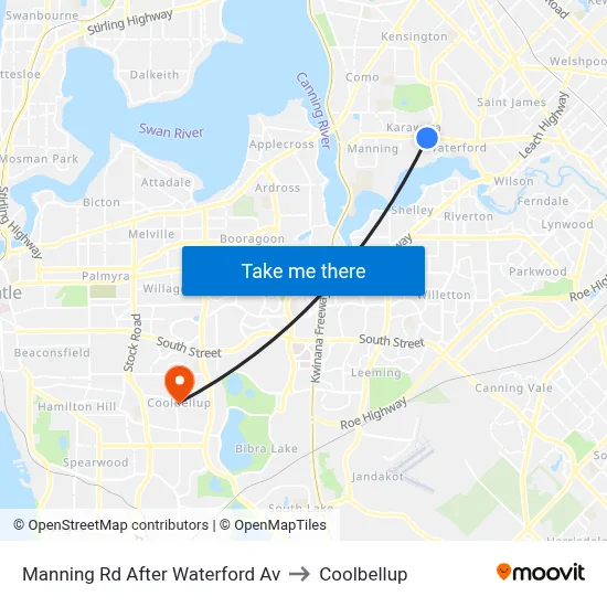Manning Rd After Waterford Av to Coolbellup map