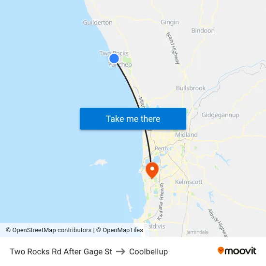 Two Rocks Rd After Gage St to Coolbellup map