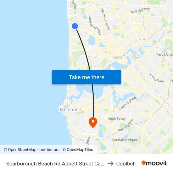 Scarborough Beach Rd Abbett Street Cat Id 24 to Coolbellup map
