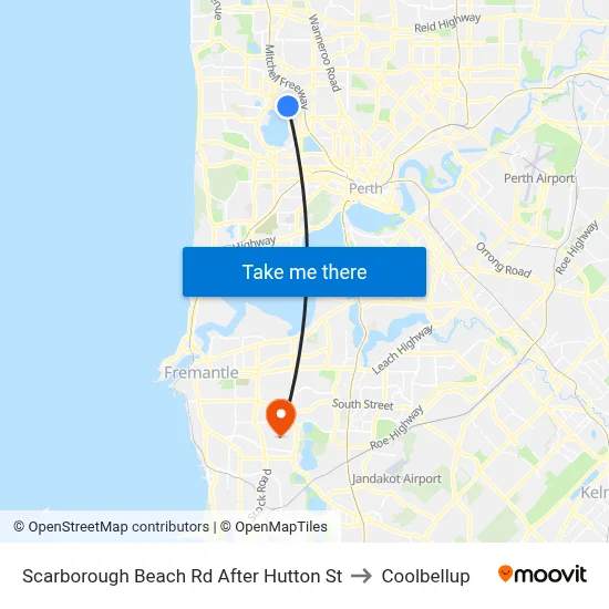 Scarborough Beach Rd After Hutton St to Coolbellup map