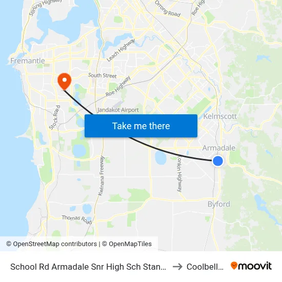 School Rd Armadale Snr High Sch Stand 2 to Coolbellup map