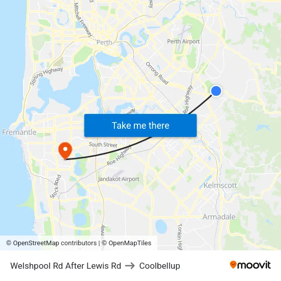 Welshpool Rd After Lewis Rd to Coolbellup map