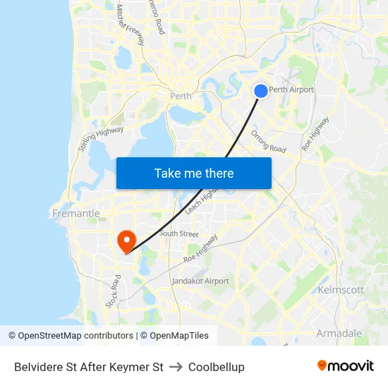 Belvidere St After Keymer St to Coolbellup map