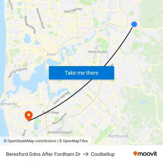 Beresford Gdns After Fordham Dr to Coolbellup map