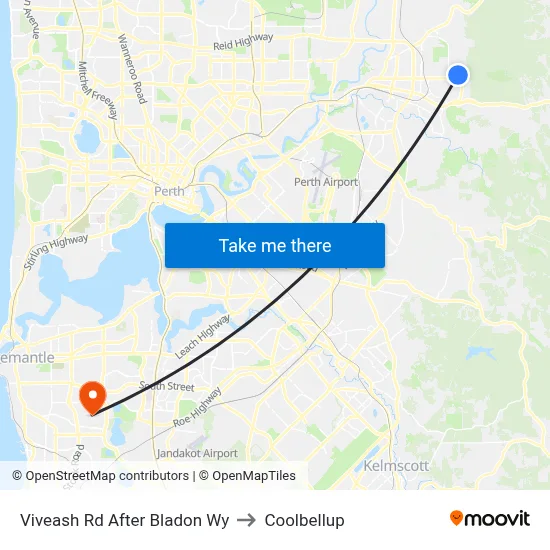 Viveash Rd After Bladon Wy to Coolbellup map