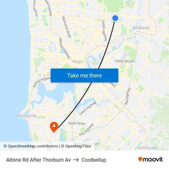 Altone Rd After Thorburn Av to Coolbellup map