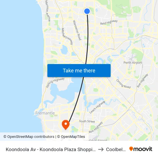 Koondoola Av - Koondoola Plaza Shopping Ctr to Coolbellup map