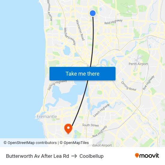 Butterworth Av After Lea Rd to Coolbellup map