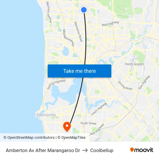 Amberton Av After Marangaroo Dr to Coolbellup map
