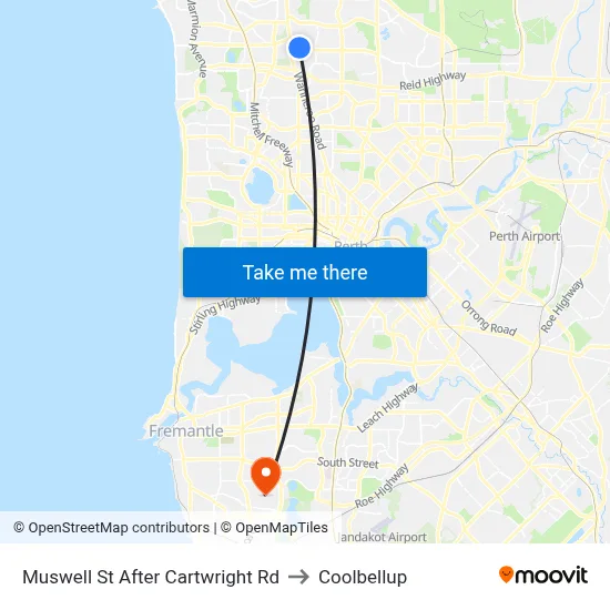 Muswell St After Cartwright Rd to Coolbellup map