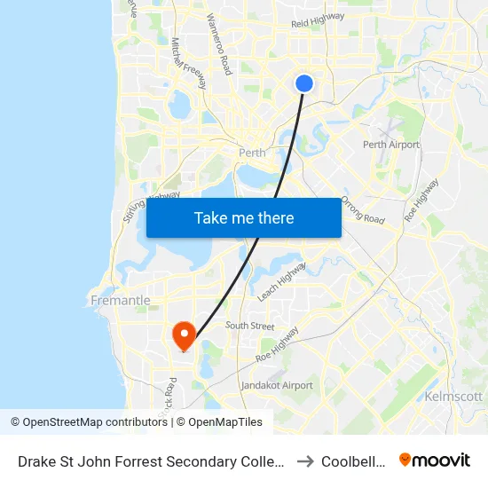 Drake St John Forrest Secondary College to Coolbellup map
