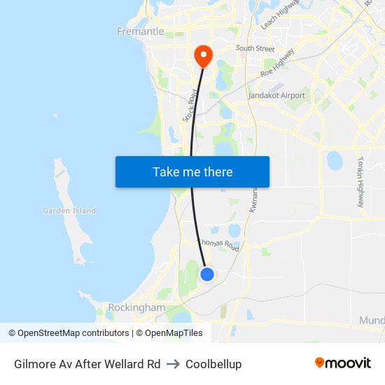 Gilmore Av After Wellard Rd to Coolbellup map