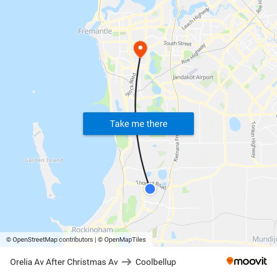 Orelia Av After Christmas Av to Coolbellup map