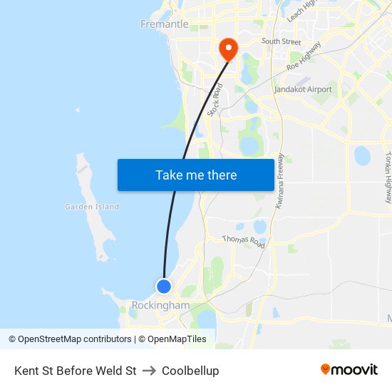 Kent St Before Weld St to Coolbellup map