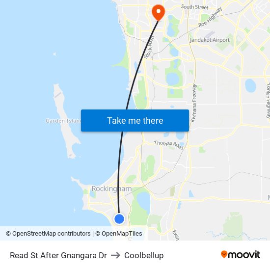 Read St After Gnangara Dr to Coolbellup map